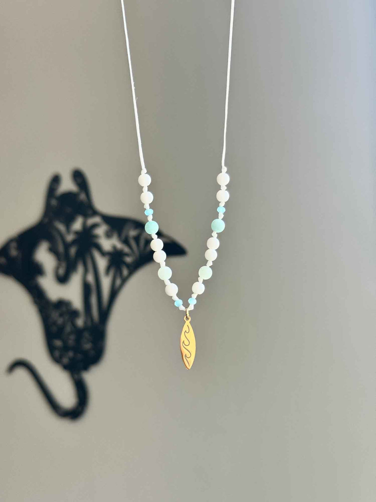 Gold/Silver Surfer-Style Necklace and Earring Set