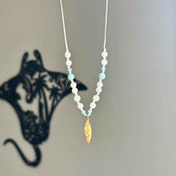 Gold/Silver Surfer-Style Necklace and Earring Set
