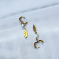 Gold/Silver Surfer-Style Necklace and Earring Set