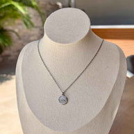 Aqua and milky pink necklace