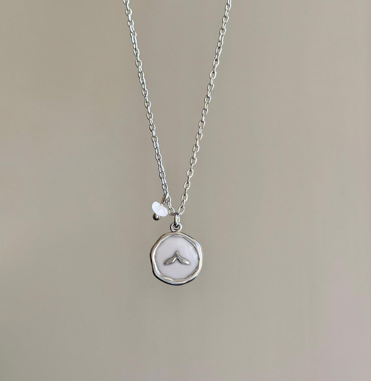 Aqua and milky pink necklace