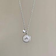 Aqua and milky pink necklace