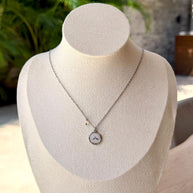 Aqua and milky pink necklace