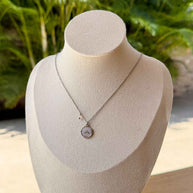 Aqua and milky pink necklace