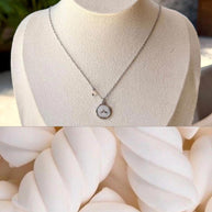 Aqua and milky pink necklace