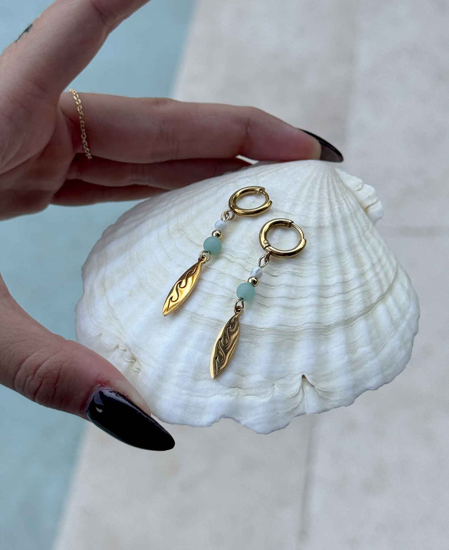 Gold/Silver Surfboard Earrings