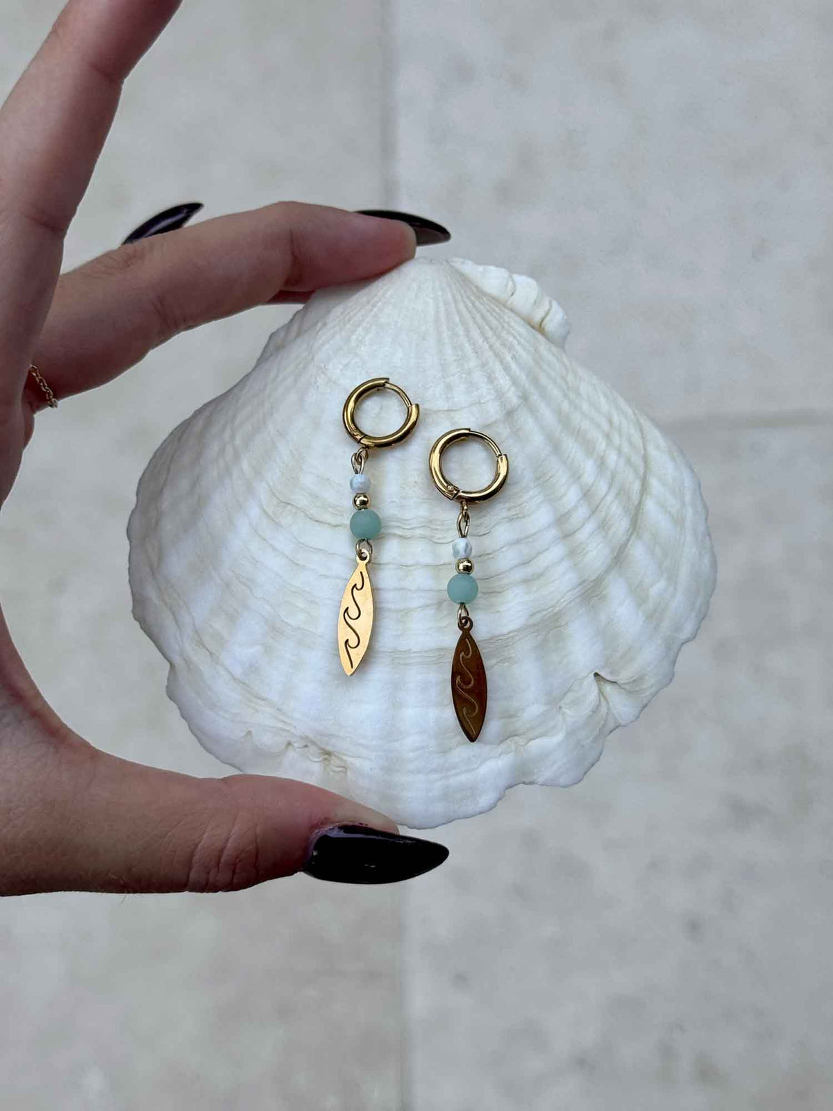 Gold/Silver Surfboard Earrings