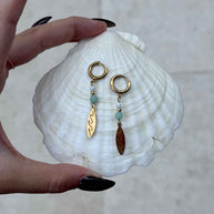 Gold/Silver Surfboard Earrings