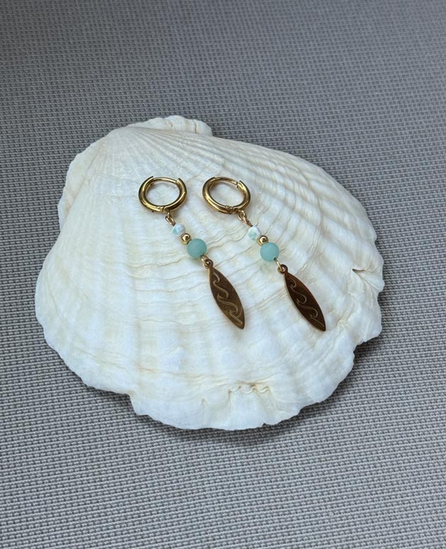 Gold/Silver Surfboard Earrings