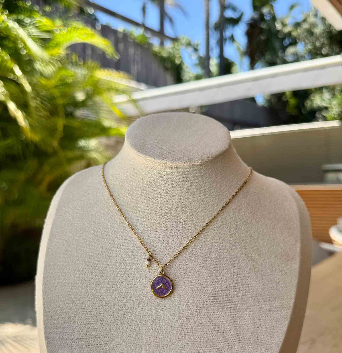 Purple Aqua Necklace